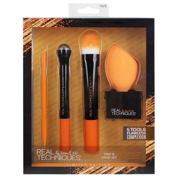 Real Techniques Prep and Prime Set 5 Tools Flawless Complexion